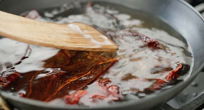 reconstituting dried chiles