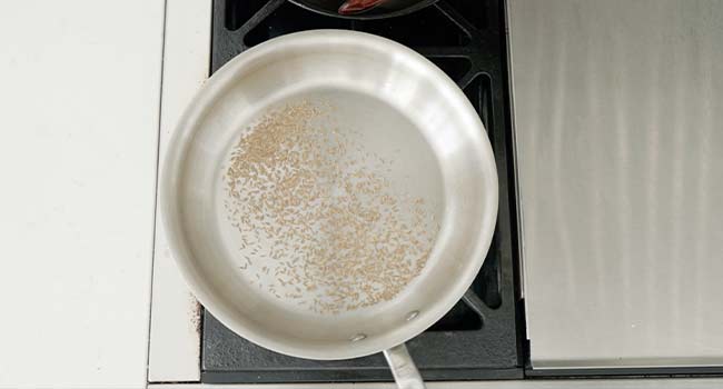 toasting cumin seeds