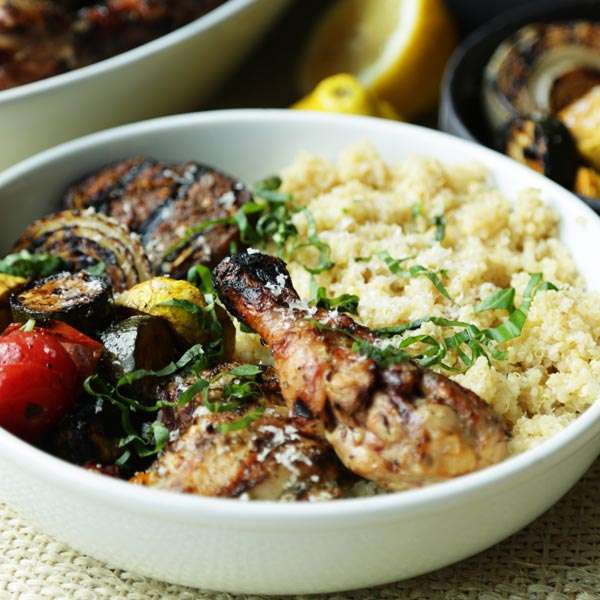 Grilled Chicken with Vegetables and Quinoa